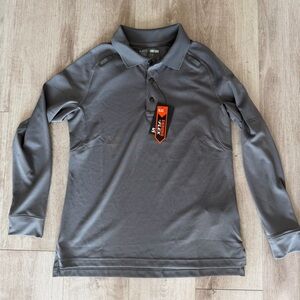 5.11 Tactical Women's Long Sleeve Polo - Charcoal Gray